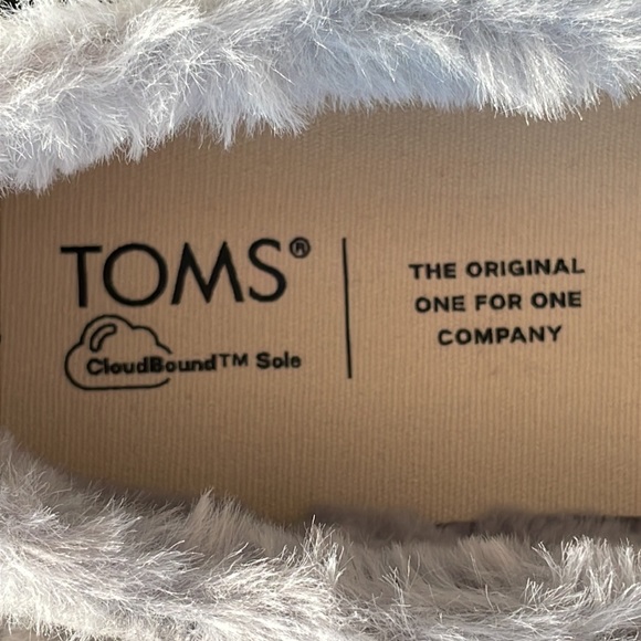 TOMS Womens Alpargata Frost Grey Slip-Ons - Size 8 - Picture 4 of 6